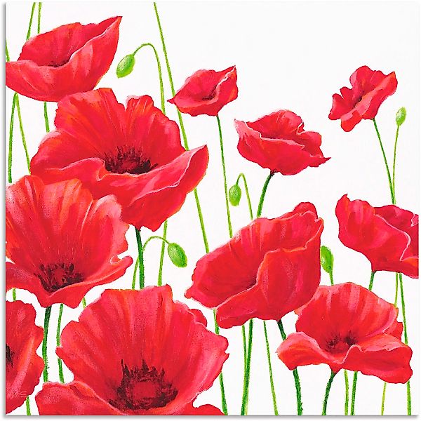 Artland Wandbild »Rote Mohnblumen I«, Blumen, (1 St.) günstig online kaufen
