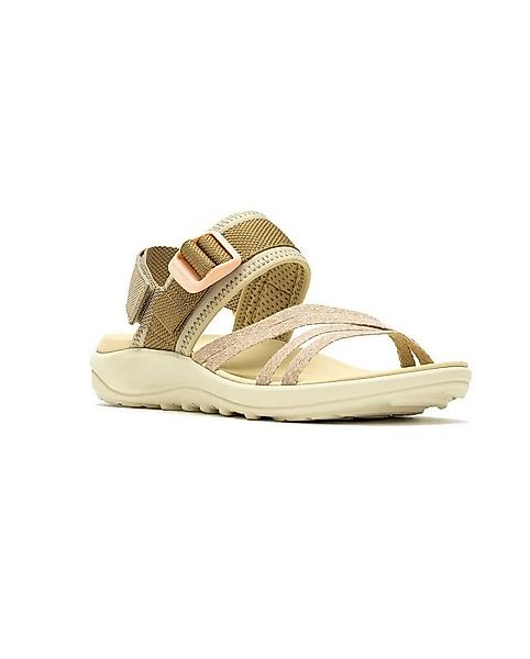 Merrell District 4 Backstrap (aus Vollnarbenleder) khaki/beige Damen Sandal günstig online kaufen