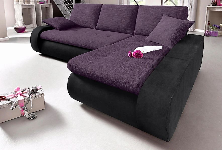 TRENDMANUFAKTUR Ecksofa "Indie, modern und bequem, Materialmix, OTTOs Choic günstig online kaufen