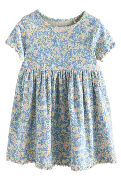 Next Jerseykleid Kurzärmeliges, geripptes Jersey-Kleid (1-tlg) günstig online kaufen