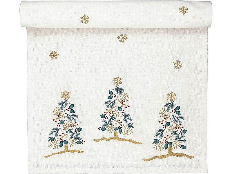 Greengate Tischläufer Lucie Xmas Tischläufer bestickt white 140xx45cm günstig online kaufen