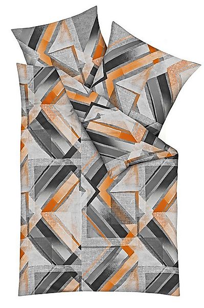 JACK Bettwäsche JACK by Kaeppel Elevate Orange Anthrazit Silber Streifen, M günstig online kaufen