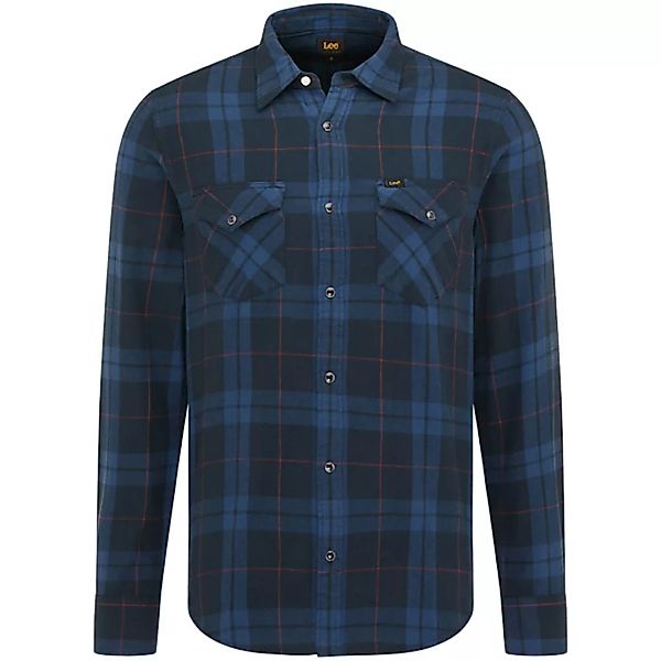 Lee Clean Western Langärmliges, Normales Hemd M Insiginia Blue günstig online kaufen