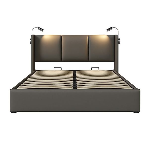 Gotagee Polsterbett Doppelbett Stauraum Jugendbett 140x200cm Bettgestell PU günstig online kaufen