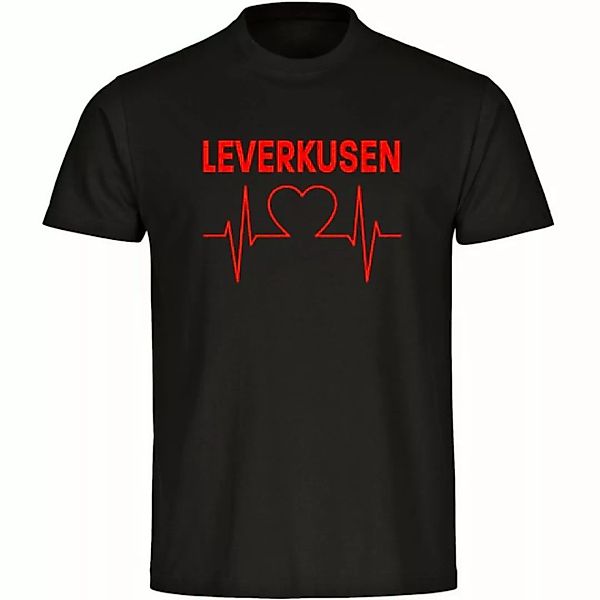 multifanshop T-Shirt Herren Leverkusen - Herzschlag - Männer günstig online kaufen