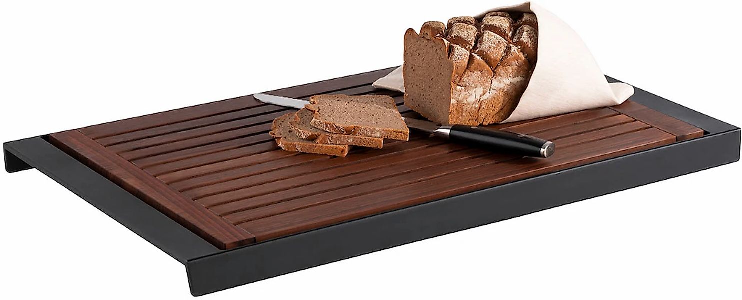 APS Schneidebrett aus geöltem Walnussholz, mit Rillen günstig online kaufen