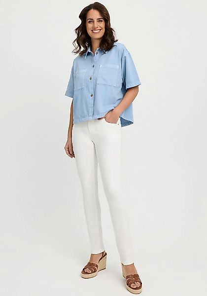 wonderjeans Slim-fit-Jeans "Classic" mit Logostickerei günstig online kaufen