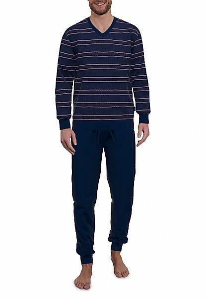 GÖTZBURG Pyjama "Zartbitter", (2 tlg.), V-Ausschnitt, Langarm, elastische B günstig online kaufen