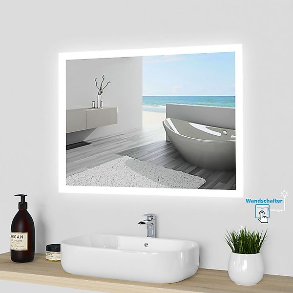 duschspa Badspiegel Wandspiegel mit LED Beleuchtung günstig online kaufen