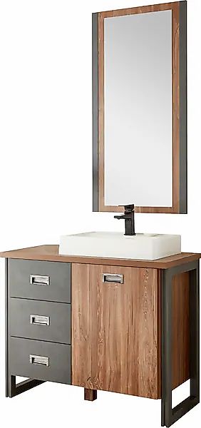 Home affaire Badmöbel-Set »Detroit, Bad im Industrialdesign, 2-teiliges Bad günstig online kaufen