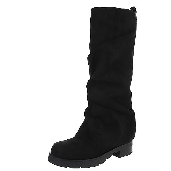 Ital-Design Schlupfstiefel mit Faltenoptik für Damen, günstig online kaufen