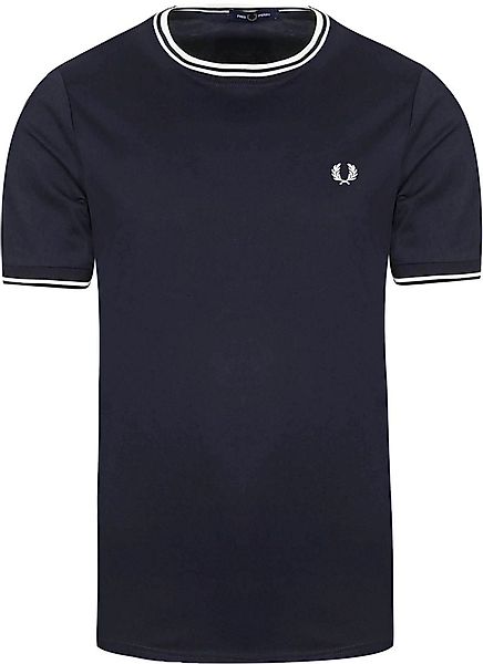 Fred Perry M1588 Twin Tipped T Shirt Navy - Größe L günstig online kaufen