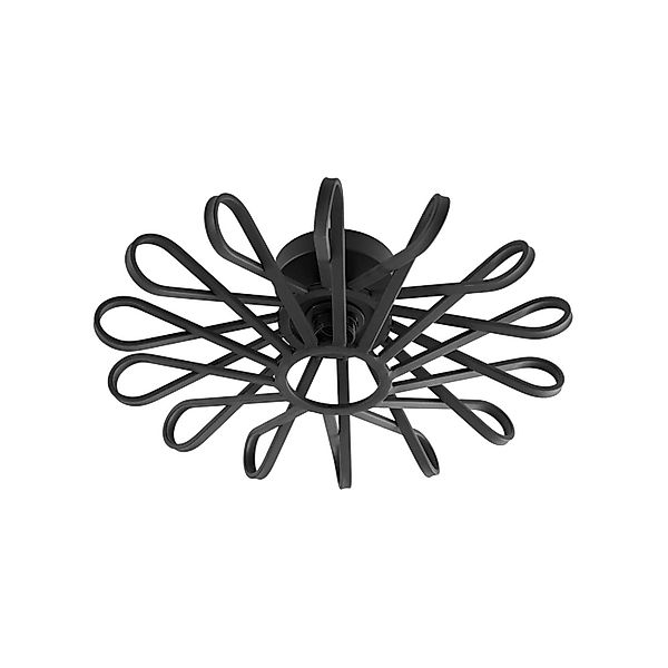 Lindby Deckenlampe Kaelen 10020365 Landhaus Vintage Rustikal in Schwarz aus günstig online kaufen