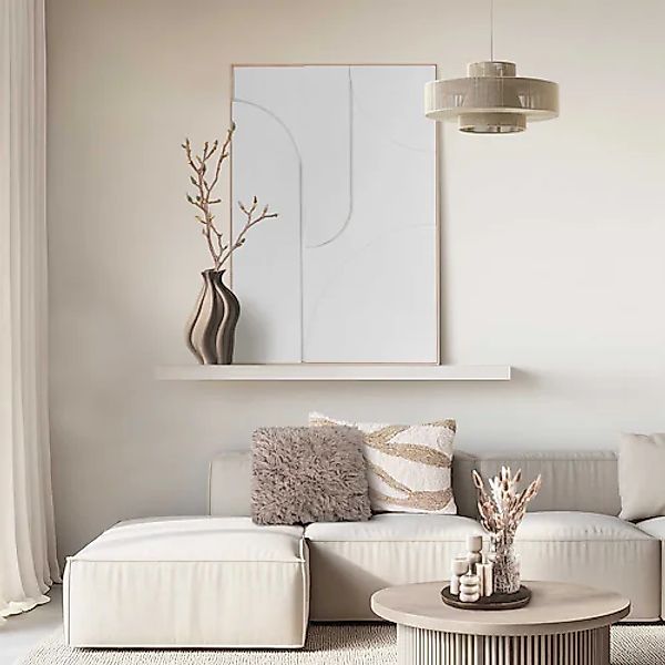 Reinders! Wandbild »Saturn« Wohnzimmer - Weiß - MDF - Abstrakt - 70x100 cm günstig online kaufen