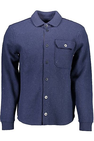 Gant Strickpullover Eleganter Herren Cardigan Blau mit Knöpfen und Tasche günstig online kaufen