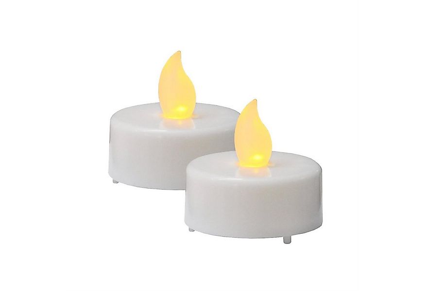 MARELIDA LED-Kerze LED Teelichter flackernd mit Batterien flammenlos weiß D günstig online kaufen