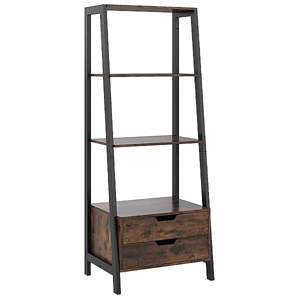 COSTWAY Bücherregal, Holz, Leiterregal stehend, mit günstig online kaufen