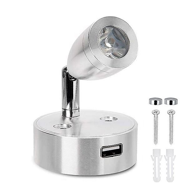 Rosnek LED Wandstrahler 12-24V, 360 ° einstellbar, Leselicht, für RV Camper günstig online kaufen