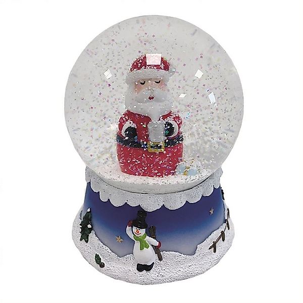 BURI Dekofigur Schneekugel-Spieluhr mit Weihnachtsmelodie Weihnachtsmann günstig online kaufen