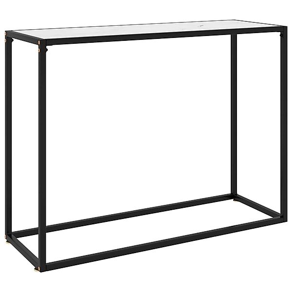 vidaXL Konsolentisch Weiß 100x35x75 cm Hartglas 322813 günstig online kaufen