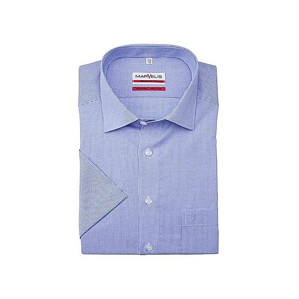 MARVELIS Businesshemd Kurzarm Business Hemd für Herren in blau (1-tlg., kei günstig online kaufen