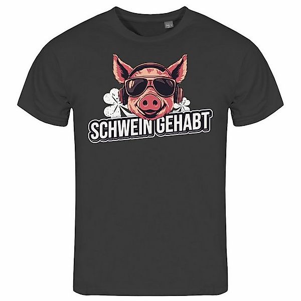 deinshirt Print-Shirt Herren T-Shirt Schwein gehabt Funshirt mit Motiv günstig online kaufen