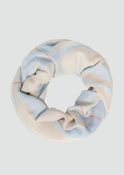 s.Oliver Loop Snood, Karierter Loop-Schal aus Modalmix günstig online kaufen