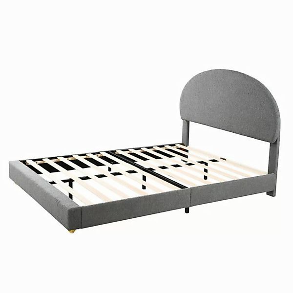 Rutaqian Polsterbett Doppelbett 140×200cm, mit bogenförmigem Kopfteil und L günstig online kaufen