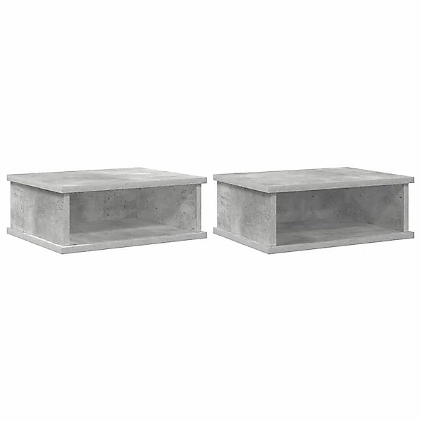 vidaXL Nachttisch 2 Stk Beton Grau 40 x 31 x 15 cm Holzwerkstoff 891111 günstig online kaufen