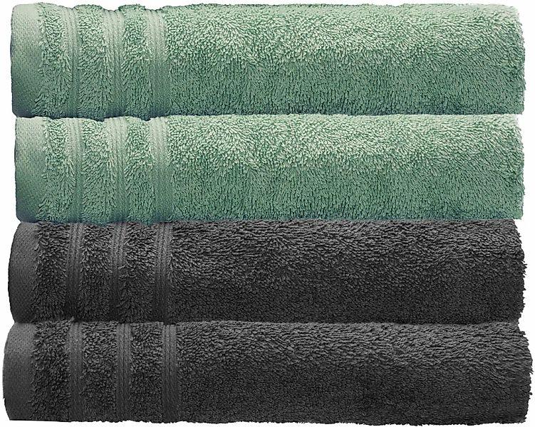 Kleine Wolke Handtücher "Royal, 4 Stück (50/100 cm)" Uni Farben, mit Bordür günstig online kaufen