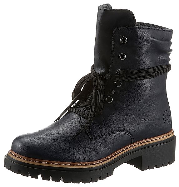 Rieker Schnürboots, Stiefelette, Profilsohle, Blockabsatz, mit günstig online kaufen