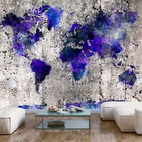 artgeist Fototapete World Map: Ink Blots mehrfarbig Gr. 150 x 105 günstig online kaufen