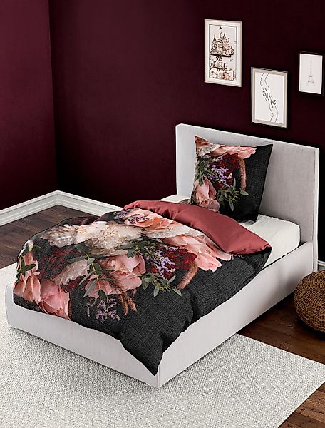 BIERBAUM Wendebettwäsche "Simon" 2 Stk. tlg. Mako-Satin, 100 % Baumwolle, m günstig online kaufen