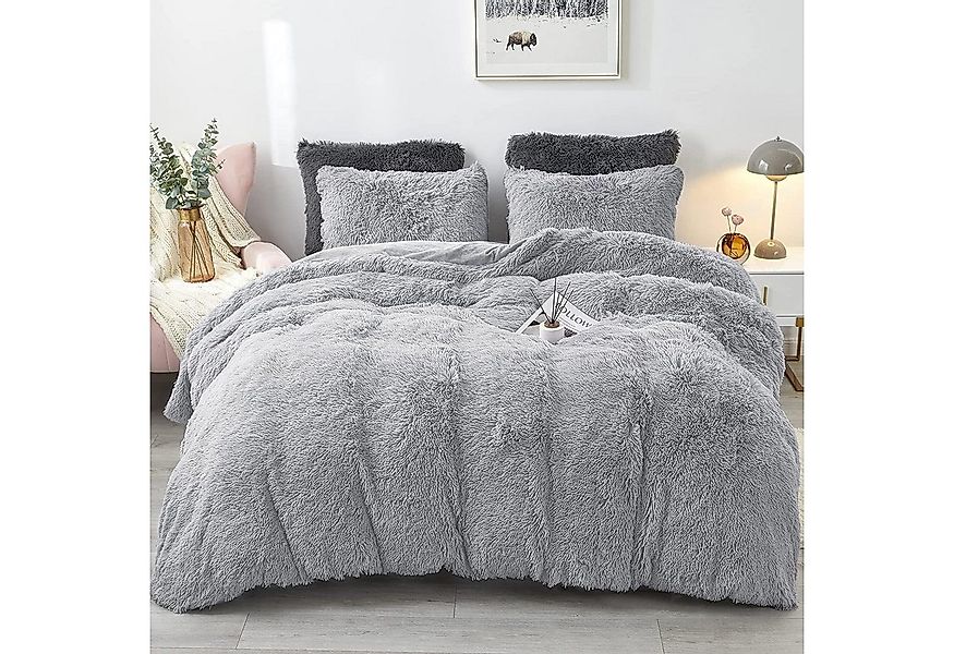 ibettertec Bettwäsche Plüsch Bettwäsche 135x200cm,200x200cm,Extra flauschig günstig online kaufen