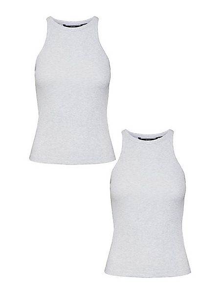 Vero Moda Shirttop 2er-Set enges Tank Rundhals ohne Ärmel (2-tlg) VMCHLOE S günstig online kaufen