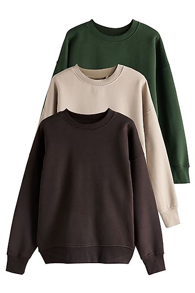 Next Sweater Geripptes Sweatshirt mit angerauter günstig online kaufen