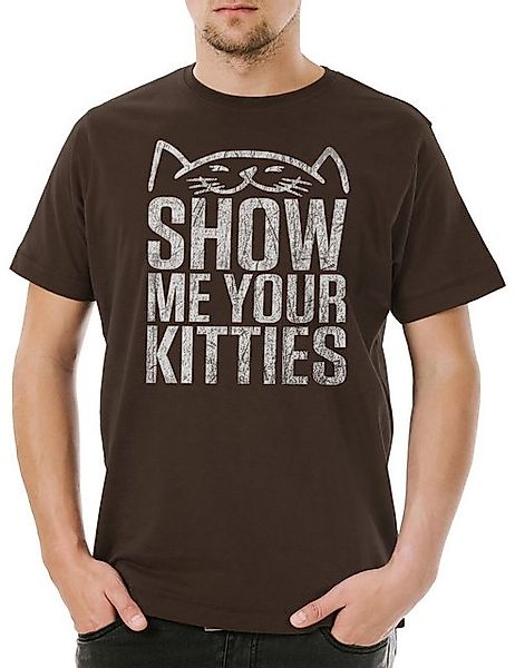 Urban Backwoods Print-Shirt Show Me Your Kitties Herren T-Shirt Cat Katze H günstig online kaufen