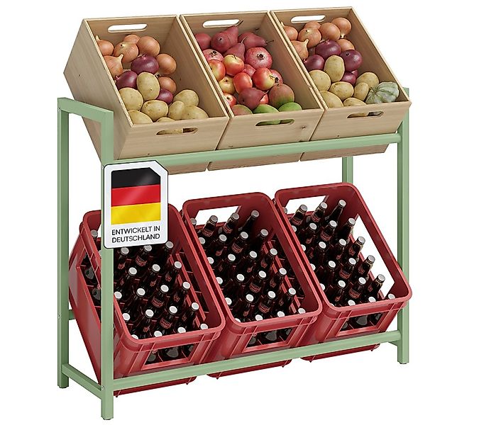 STEELSØN Flaschenregal Macondo aus Metall, Getränkekistenregal mintgrün, fü günstig online kaufen