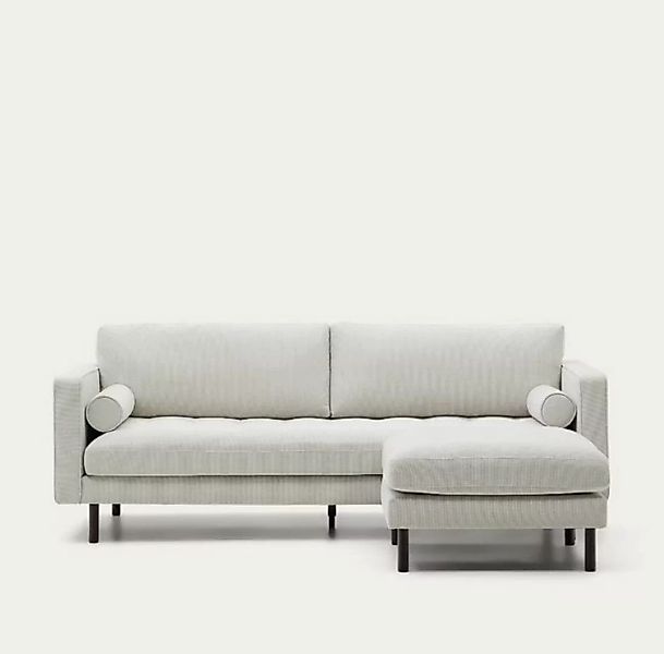 Natur24 Sofa 3-Sitzer-Sofa mit Fußablage Denise 222 x 85 x 178 cm Chenille günstig online kaufen