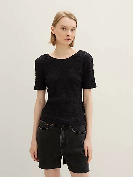 TOM TAILOR Denim Langarmshirt Crinkle T-Shirt günstig online kaufen