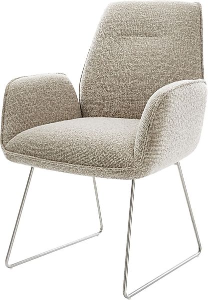 DELIFE Polsterstuhl Zoa-Flex, Kufengestell Edelstahl Webstoff günstig online kaufen