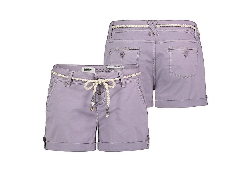 SUBLEVEL Bermudas Damen Short Bermuda kurze Hose Sommer Chino Stoff Hotpant günstig online kaufen
