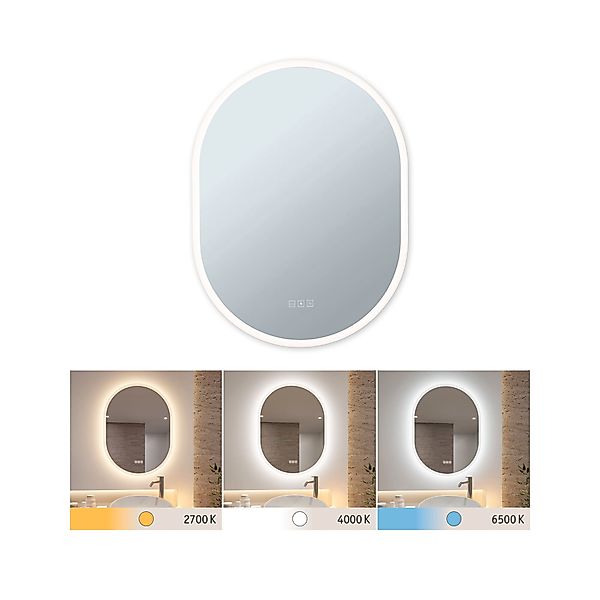 Paulmann "LED Leuchtspiegel Mirra IP44 White Switch 1400lm 230V 22W dimmbar günstig online kaufen