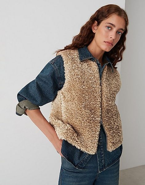 OPUS Fellweste WAHIDA in weicher Felloptik normale Passform, flauschiger Gr günstig online kaufen