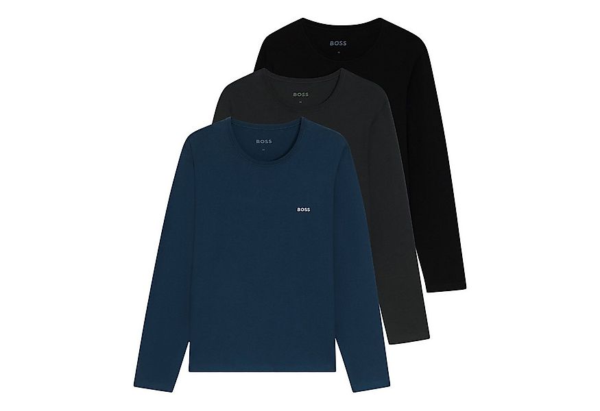 BOSS Unterziehshirt Classic T-Shirt Long Sleeve (3-St., 3 Stück) mit fein g günstig online kaufen