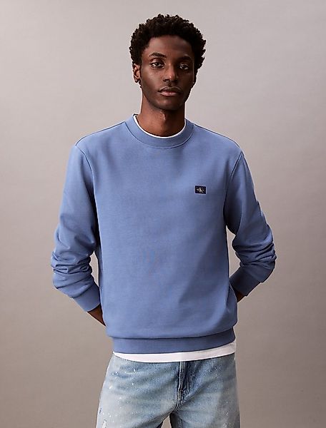 Calvin Klein Jeans Sweatshirt 400GSM TRRY BDG CRWN Mit Rundhalsausschnitt günstig online kaufen