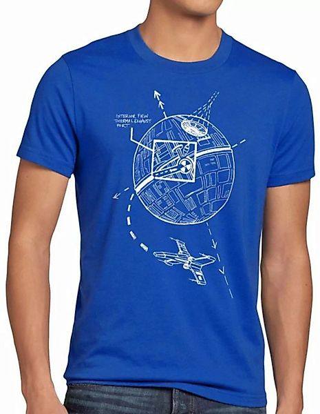 style3 Print-Shirt Herren T-Shirt Lüftungsschacht todesstern imperium angri günstig online kaufen