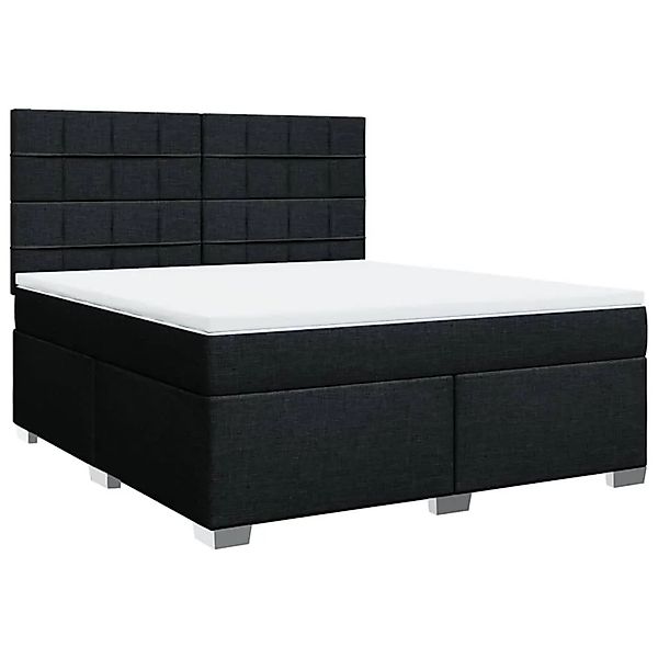 vidaXL Boxspringbett mit Matratze Schwarz 180x200 cm Stoff 3292869 günstig online kaufen