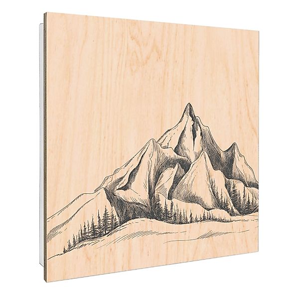 Banjado Großer Schlüsselbox Holz 30x30cm Weiß Scharnier Rechts 50 Haken Sch günstig online kaufen