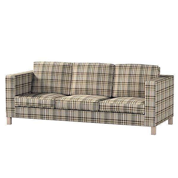 Bezug für Karlanda 3-Sitzer Sofa nicht ausklappbar, kurz, braun- beige, Bez günstig online kaufen